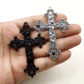 Catholic Cross Pendant Antique Silver Plated Zinc Alloy Cross Charms Pendants