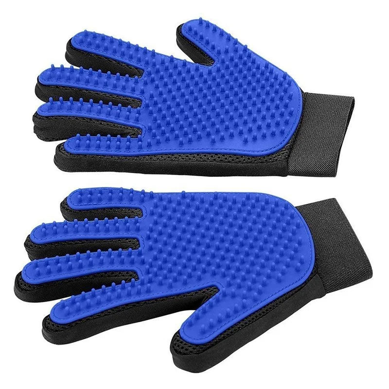 New Upgrade 259 Tips Pet Grooming Gloves Silicone Deshedding Bath Brush Glove Efficient Pet Hair Remover Mitt Gloves for Dog Cat