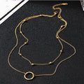 Versatile and Fashionable Non Fading Gold Plated Stainless Steel butterfly Collarbone Chain Necklace for Women