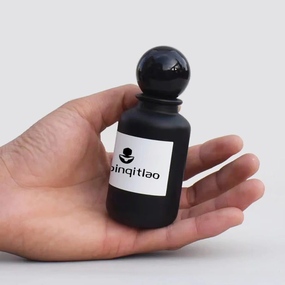 eco friendly Arab Glass Bottles Roll on Perfume Spray Bottle Black Clear 50ml Empty Luxury Perfume Bottle with Box packaging