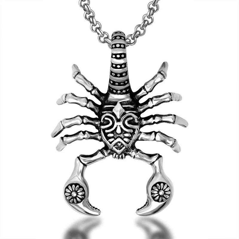 Personalized Punk Men Necklace Jewelry Scorpion Pendant with Stainless Steel Luxury Charm
