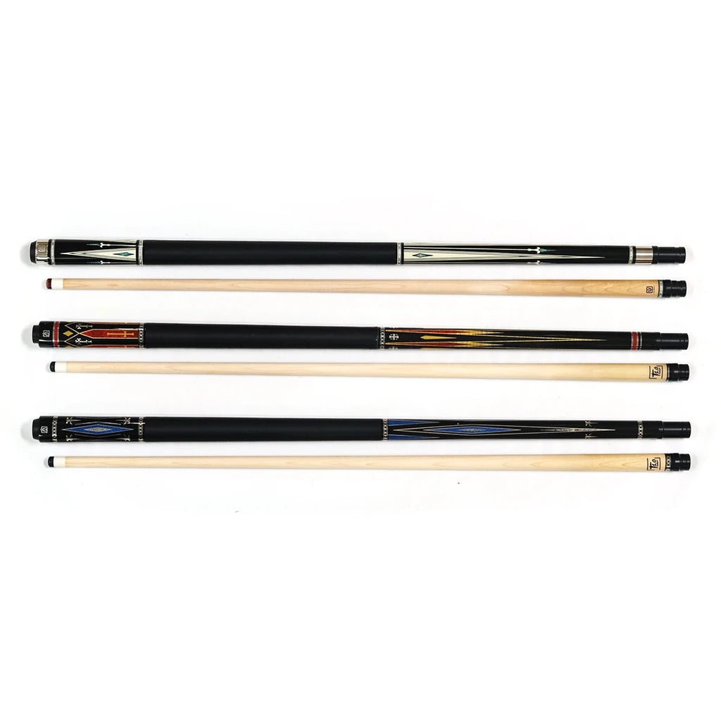 2024 Wholesale Price Premium Maple Shaft Billiard 1/2 Piece Import Maple Wood Butt Pool Cue 58" Stainless Steel Joint Protector