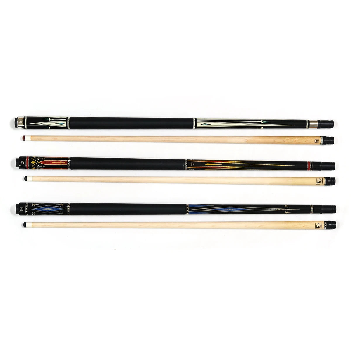2024 Wholesale Price Premium Maple Shaft Billiard 1/2 Piece Import Maple Wood Butt Pool Cue 58" Stainless Steel Joint Protector