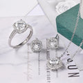 Fashion Women Engagement 925 Moissanite Jewelry Wedding Ring Sets