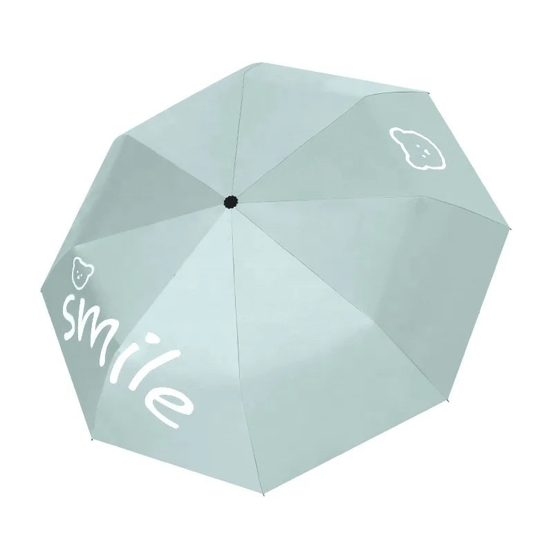 Wholesale Outdoor Portable Custom Parasols Sun Uv Protection Automatic 3 Fold Foldable Folding Rain Umbrellas With Logo