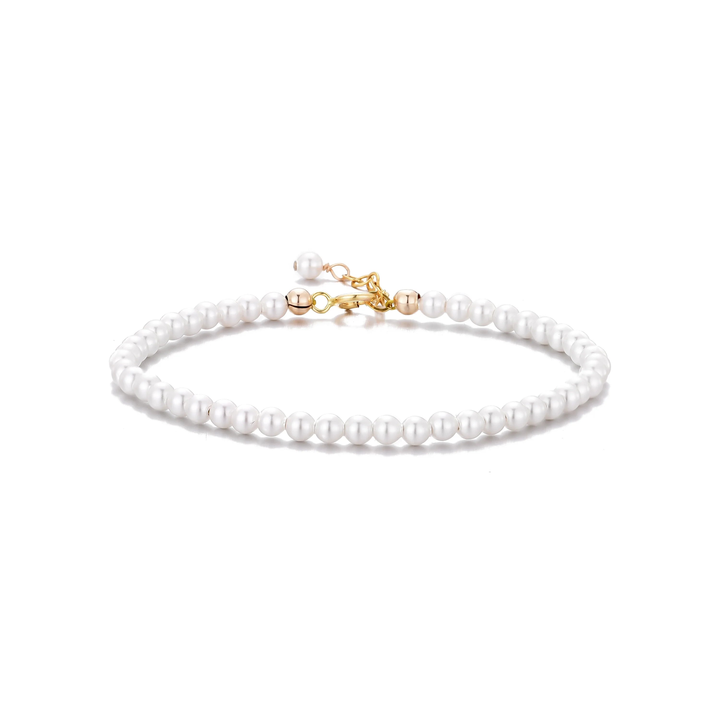 New Style Pearl with 14k Gold Filled Findings Bracelet for Permanent Jewelry