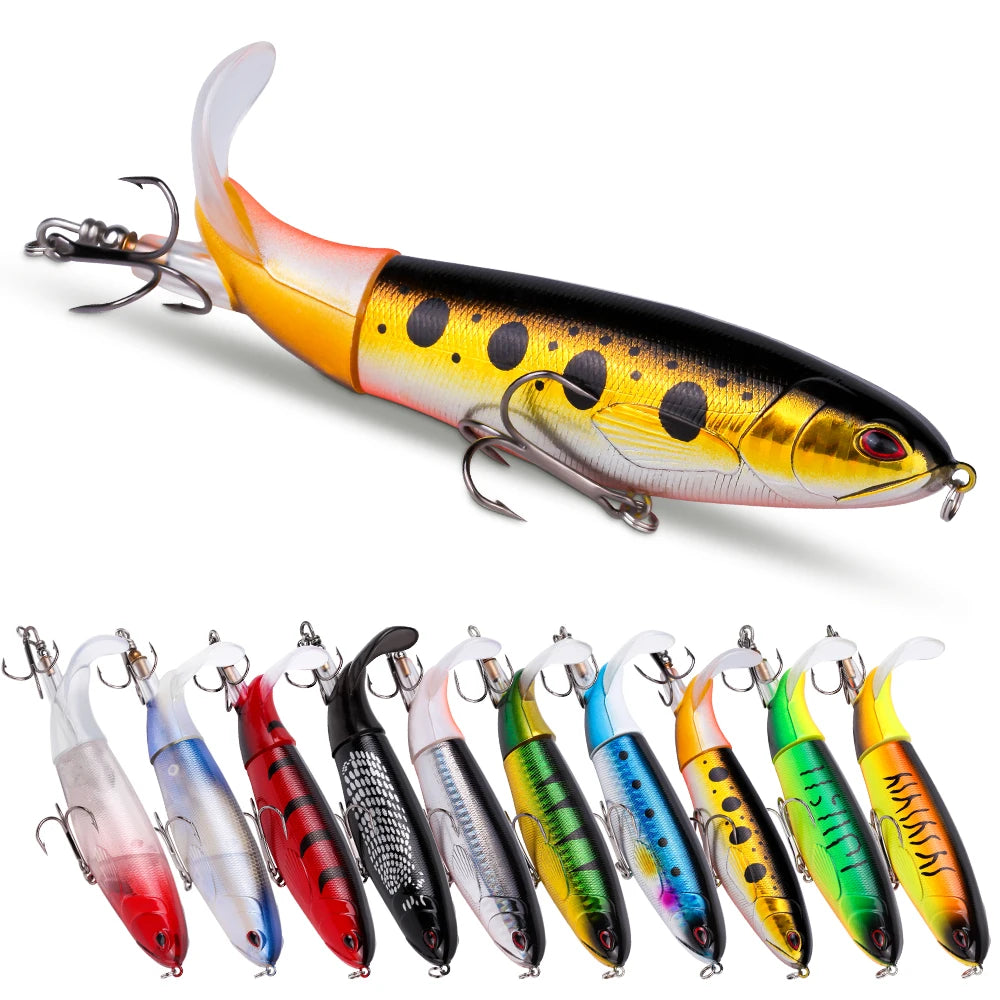 10pcs/set 13g 10cm Premium Fishing Lure Kit Bass Trout Baits With Propeller Tail Durable Hooks Realistic Action for Freshwater MegaBDM