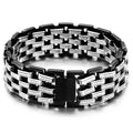 Male Vintage 3 Row Stainless Steel Bracelets Waterproof Mans