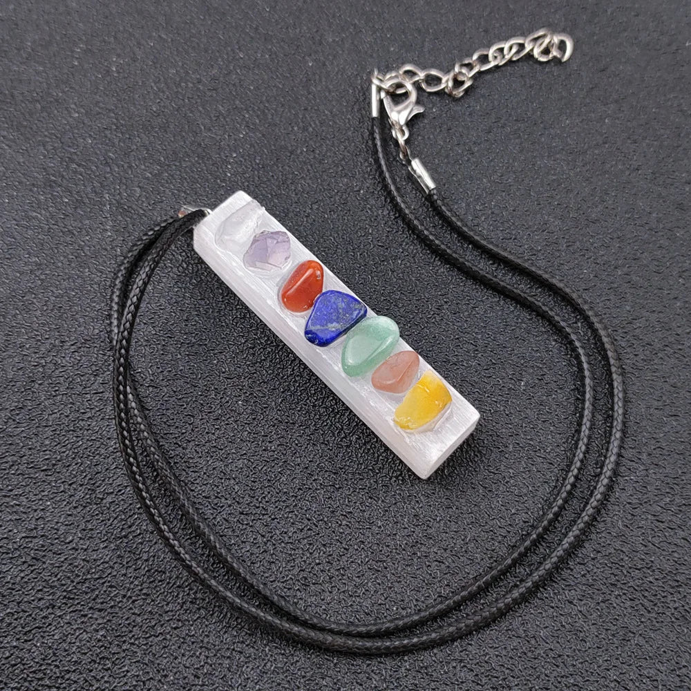 2026 Beauty personal Irregular Square Strip Energy Plaster Seven Chakra Pendant Necklace for pendant and bracelet
