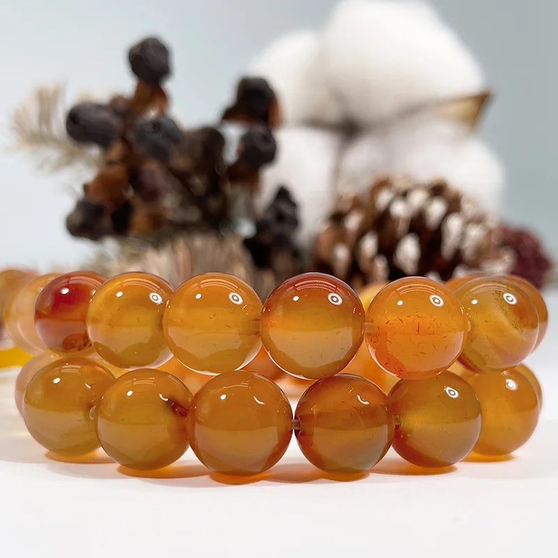 Natural Carnelian Gemstone Loose Beads for Jewelry Making Diy Bracelet Necklace Red Agate Beaded