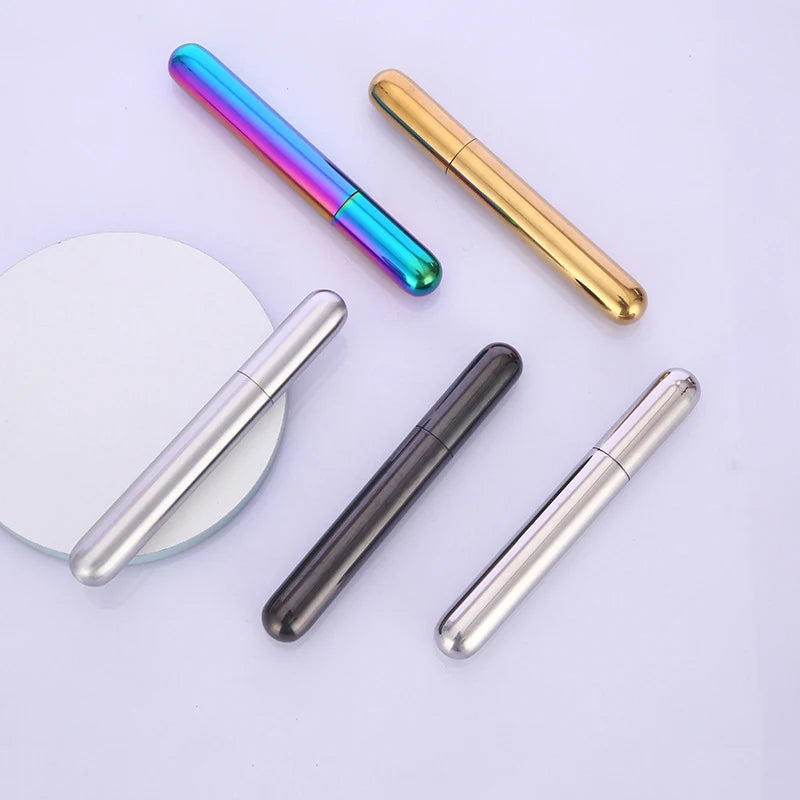 Wholesale Classic Mirror Metal Rainbow Silver Gold Polished Portable Cigar Storage Tube