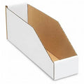 Kraft Paper Magazine Bin Box Stack Up File Storage Box Custom Corrugated Paper Document Book Holder