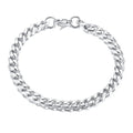 Men's Classic Design Stainless Steel Charm Bracelet with Elegant Color and Twist Ground Chain for Anniversary Occasions