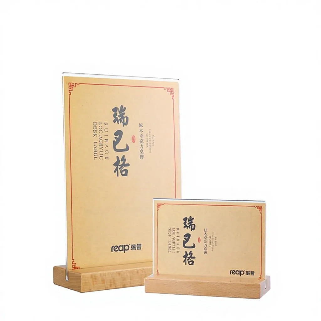 The New Design Custom Character Display Stand Sign Holder T Shape Wooden Stand for Coffee Restaurant Bar