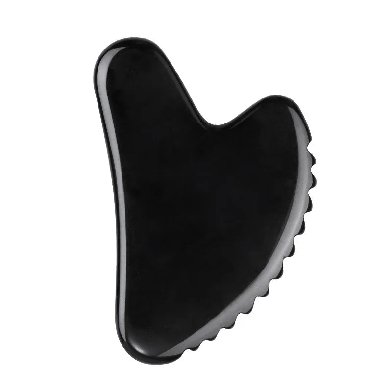 Natural Black Obsidian Gear Guasha Face Jade Roller Premium Quality Product
