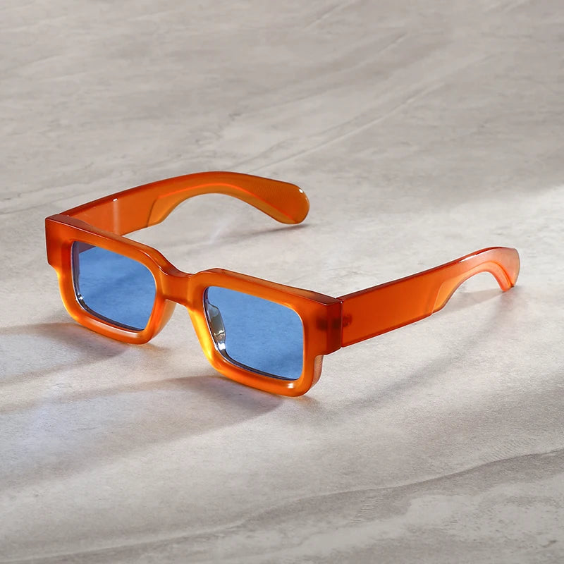Luxury Brand Designer Fashion Thick Square Frame Sunglasses Retro Black Sunglasses Ladies Personality Shades Glasses