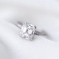 Luster Jewellery Asscher Cut 8mm 10k Gold Diamond Women Engagement 18k 14k Gold Jewelry 3 Carat Moissanite Ring for Women