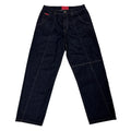Topshow Denim Selvedge Single Pleat Design Loose Wide Leg Raw Denim Baggy Fit Jeans Men
