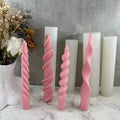 HY Spiral Twisted Candle Mold 3d Silicone Pillar Candle Moulds