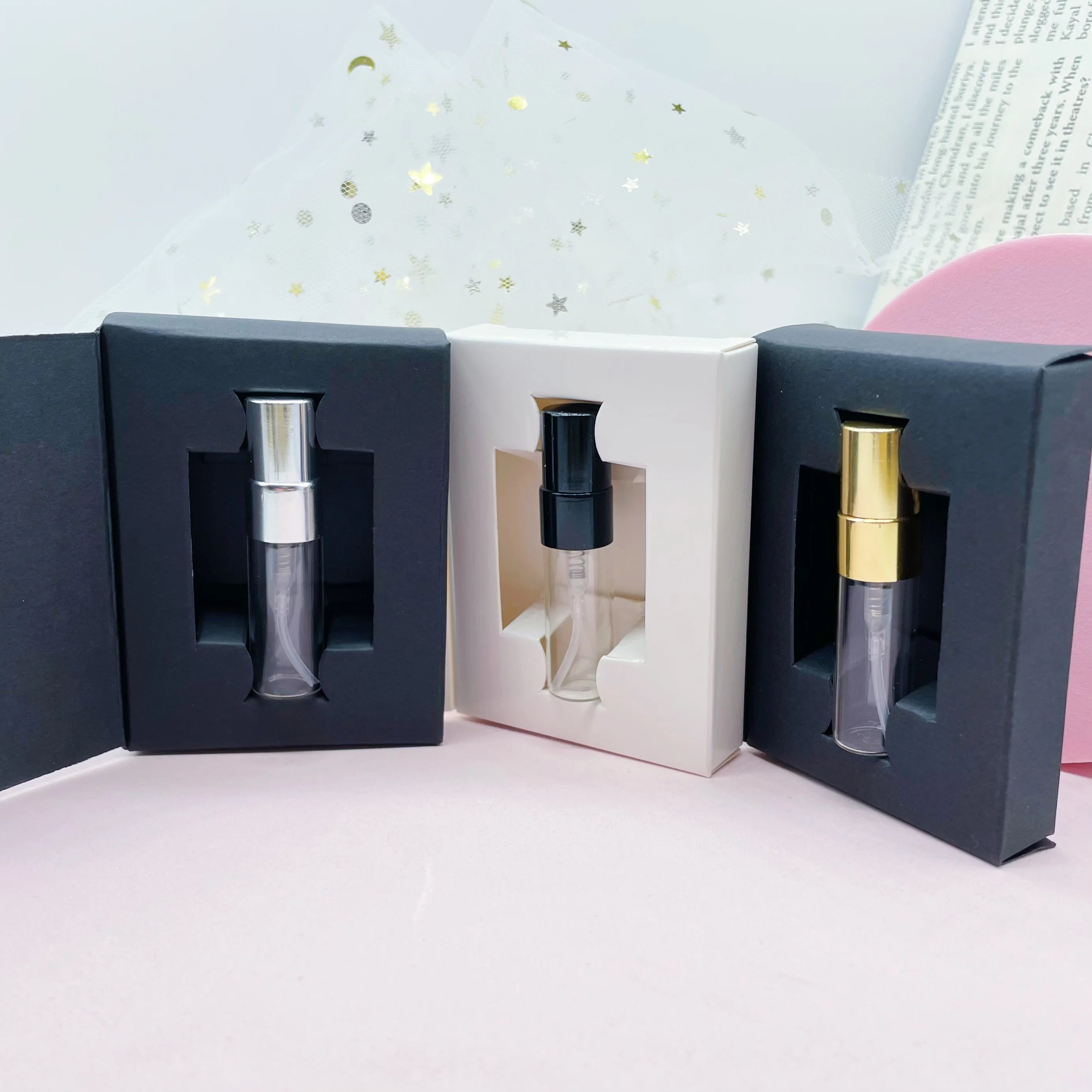 3ml Mini clear Fragrance Use Sample Card Glass Perfume Bottles