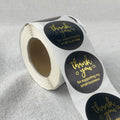 Exquisite Custom Logo Label Sticker Print Adhesive Waterproof Vinyl Paper Thank You Stickers Roll Packaging Label Custom Sticker
