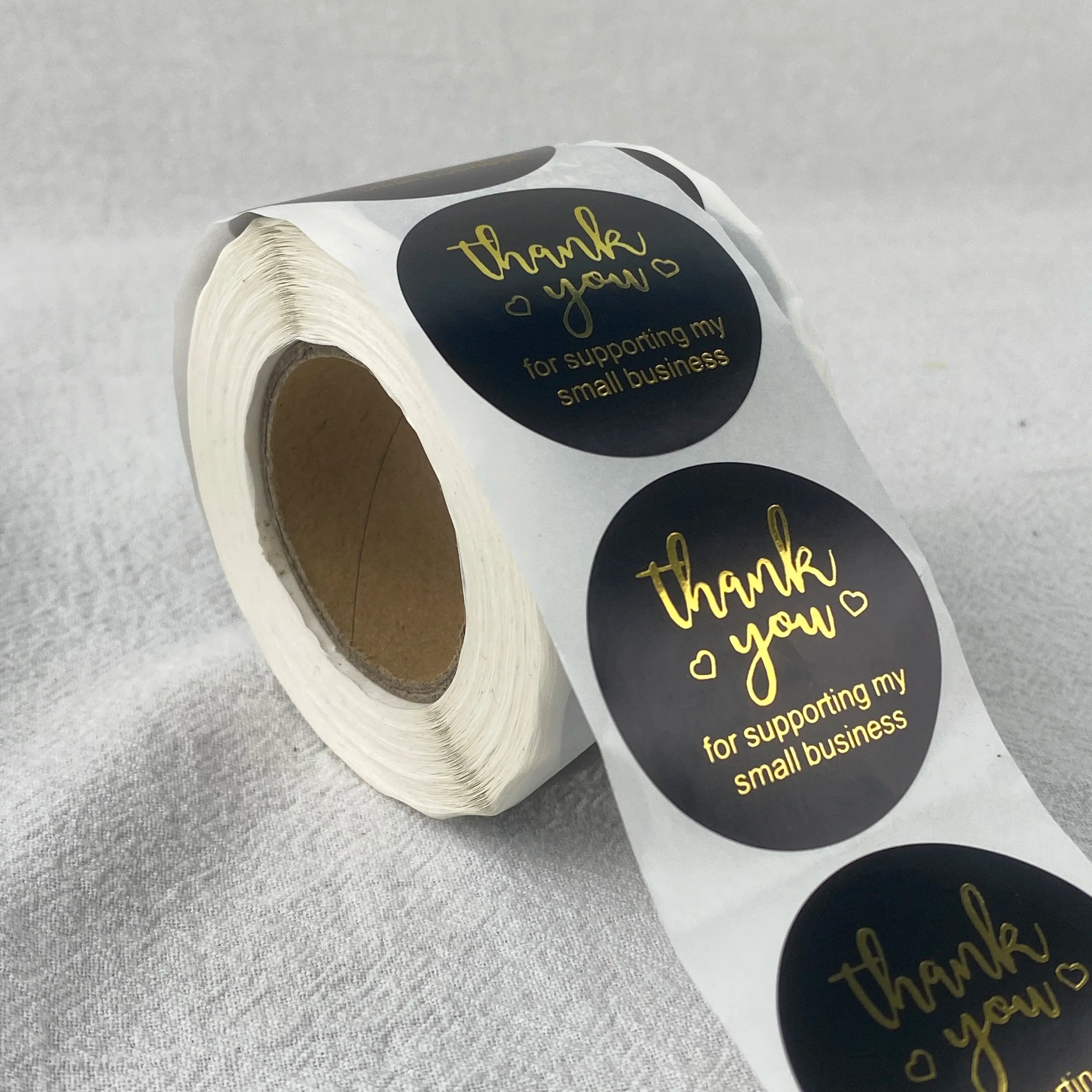 Exquisite Custom Logo Label Sticker Print Adhesive Waterproof Vinyl Paper Thank You Stickers Roll Packaging Label Custom Sticker