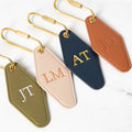 Embossed Diamond Leather Keychain Modern Key Rings Luxury Keychain Gifts Fob Personalized 3rd Anniversary Gift Matching Keyrings