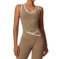 Women's High Cotton V-Neck Yoga Tank Tops Compression Comfort Soft Color Plus Size Ribbed Gym Fitness Long Shorts Running