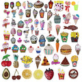 Hot Sale Fruit Food Beverage Drinks Theme Ice Cream Cone Cupcake Hamburger Popcorn Donut Iron on Large Sequin Patches