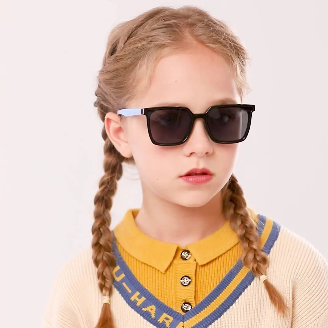 Polarized Fashion Sunglasses 2025 silicone Sunglasses Soft Children Round square Shaped Sunglasses High Quality Shades for Kids