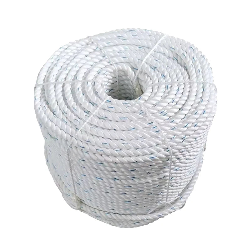 Factory Price Customized Diameter 28mm 3 Strands Twisted PE Rope Polyprophylene Fiber PP Danline Fishing Rope