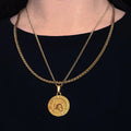 Custom Spartan Warrior Pendant Necklace for Women Men Stainless Steel Gold Plated Jewelry Layered Necklace Sets Christmas Gift