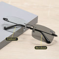 MK24012504 Wholesale Memory Titanium Progressive Eyeglasses Anti Blue Light Rimless Photochromic Reading Glasses for Men Women
