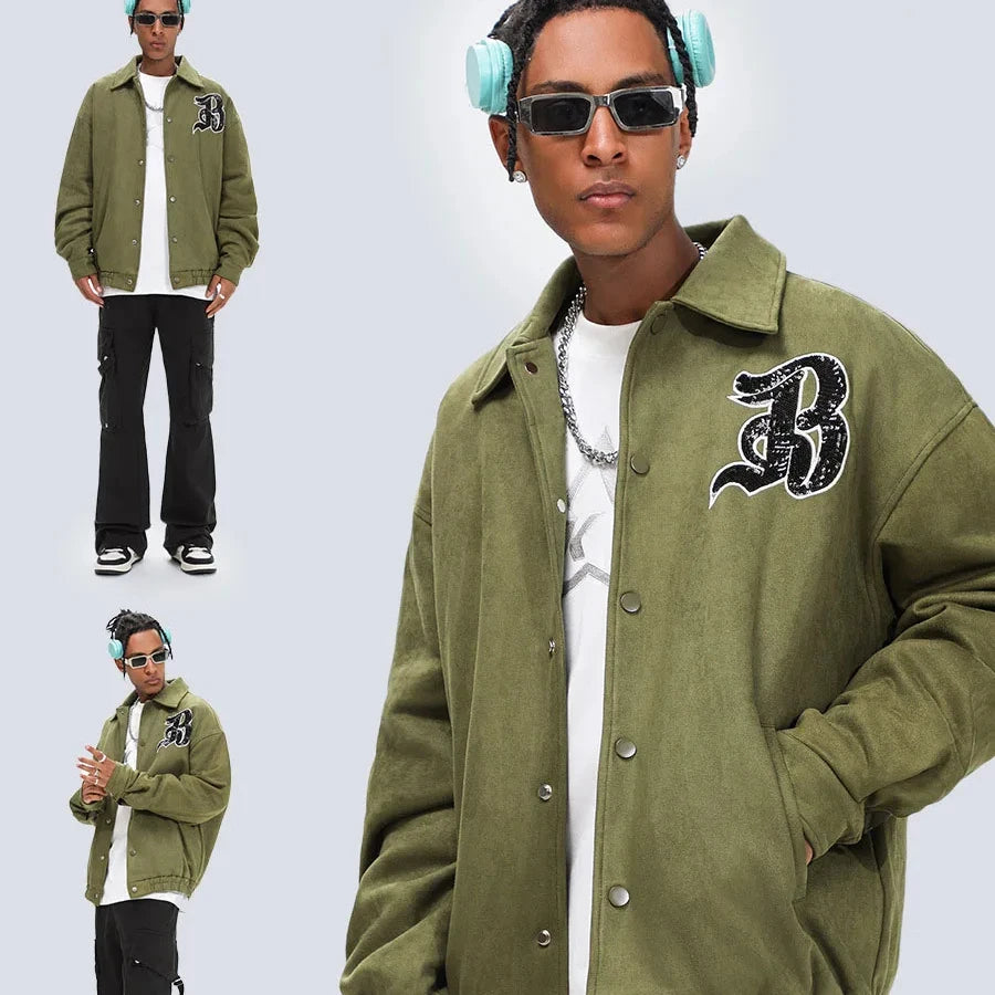 Custom Logo Wool Sueded Embroidery Baseball Letterman Jackets Men Vintage Blank Sequin Varsity Jacket