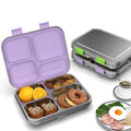 Aohea Hot Sale Latest 4 Compartment Microwave Dishwasher Safe  Stainless Steel Leak Proof Bento Box  for Kids and Adults