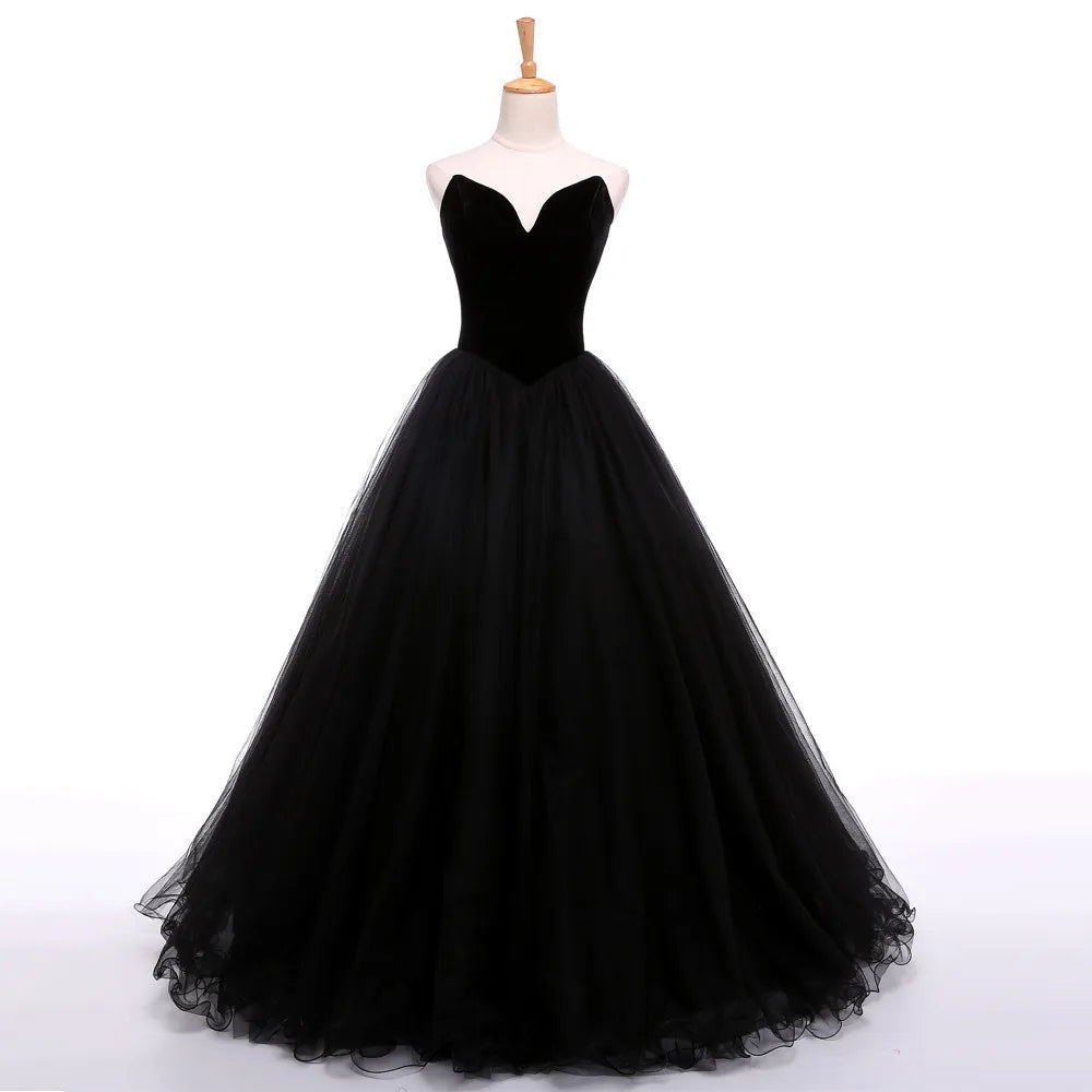 Hot Tulle V Neck Long Women Elegant Formal Party Dress A-line Evening Dresses Prom Gown