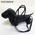 NAYNEFUW 2024 Fashion Unique Designs Dog Shaped Black Purse Whimsical Puppy Handbag Shoulder Crossbody Bags Main Sac Handbags