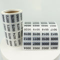 Number Sticker Self Adhesive Waterproof Gloss Silver 0001-2000 Promotion Live Stream Serial 3C Packaging Identifier Anti-Oil