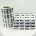Number Sticker Self Adhesive Waterproof Gloss Silver 0001-2000 Promotion Live Stream Serial 3C Packaging Identifier Anti-Oil