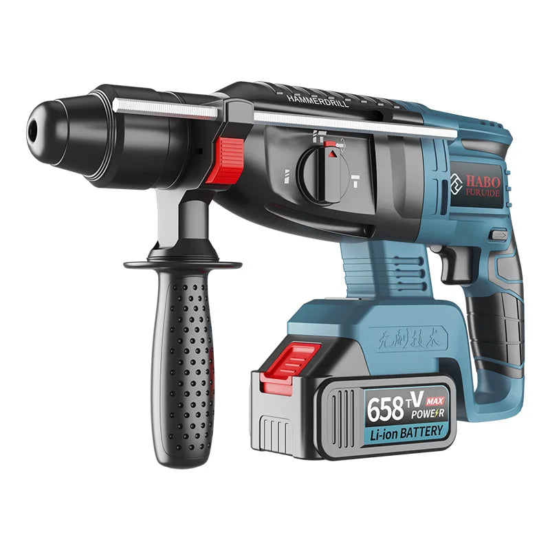 Lithium Battery Electric Hammer - Multifunctional Lightweight Outdoor Rechargeable High-power Concrete Electric Hammer