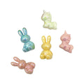 Oil Drip Cartoon Straight Hole Rabbit Unicorns 10pcs/bag Pendant Loose Beads for Jewelry Making