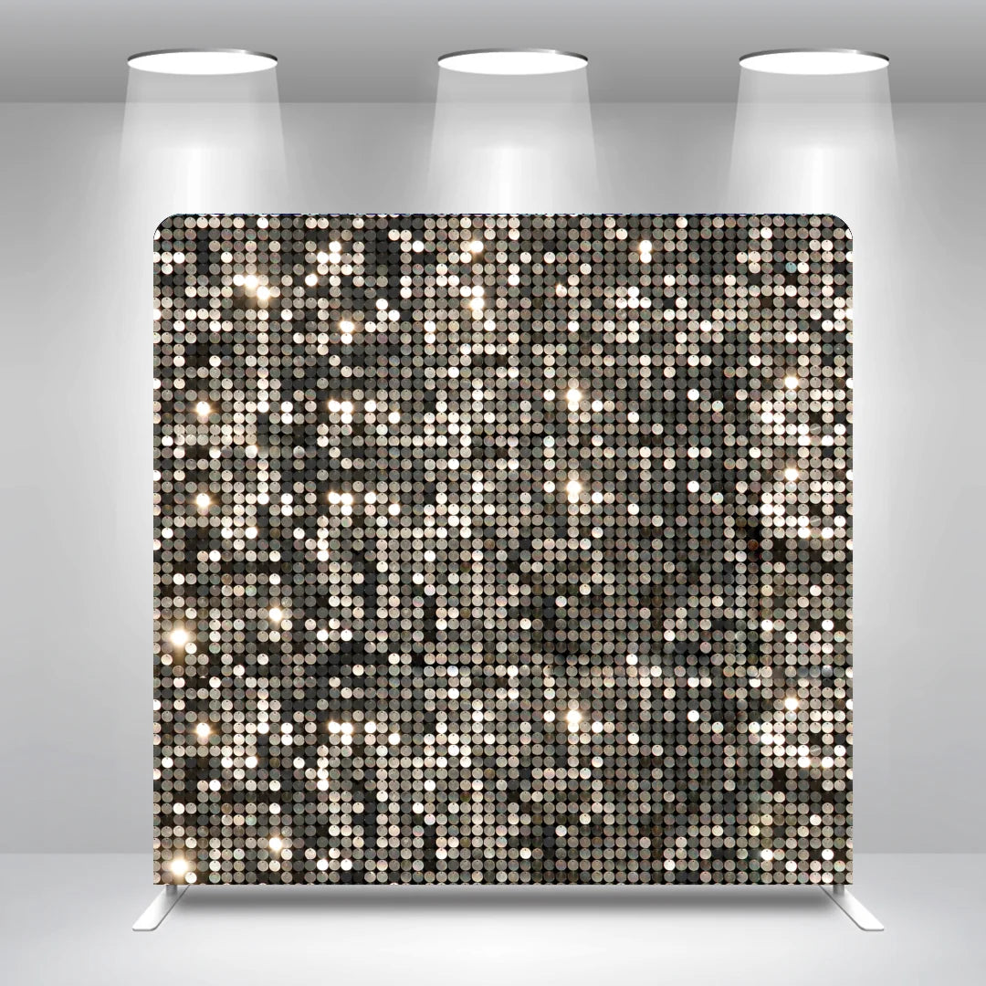 Fabric Black White Sequin 8x8ft 10x8ft 10x10ft 20x8ft Birthday Straight Pillow Case Photo Booth Backdrop Cover