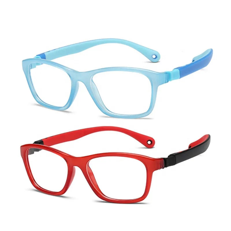 Wholesale TR90 Combined Silicone Small Size Shield Optical Eyeglasses Frame Black Flexible Sport Glasses Elastic Strap Kids 0808
