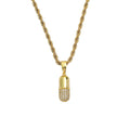 CN304 Small Size Brass CZ Pendants Iced Out Hip Hop Necklace Gold Color Silver Color