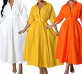 S-XXL Large Women's Shirt Casual Long Sleeved Solid Color Women's Shirt