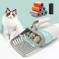 Widen Self Cleaning Cat Litter Scoop With Waste Bin Large Kitty Litter Shovel With Refill Bags Pet Cleaning Supplies