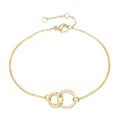 EManco Hot Selling Double Circle Hammered Design Bracelet Titanium Steel Acero Inoxidable Jewelry