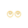 Geometric Stainless Steel Gold-plated Pearl Stud Earrings for Unisex Anti-allergy Trendy Light Luxury Versatile Daily