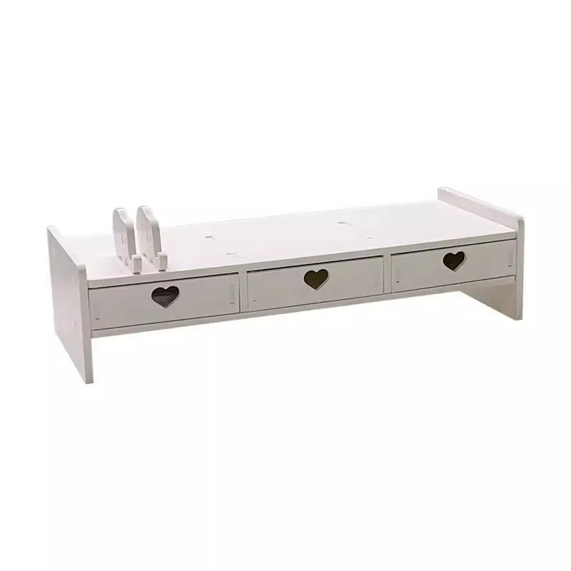 Multi-Layer Plastic Drawer Storage Rack Love Desk Shelf for Office Table & Dormitory Enhances Laptop Organization