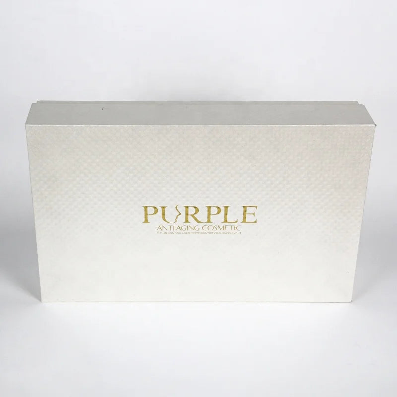 Luxury Customize  LOGO Holographic Marble Paper Gift Wig Hair Extension Magnetic Packaging Box